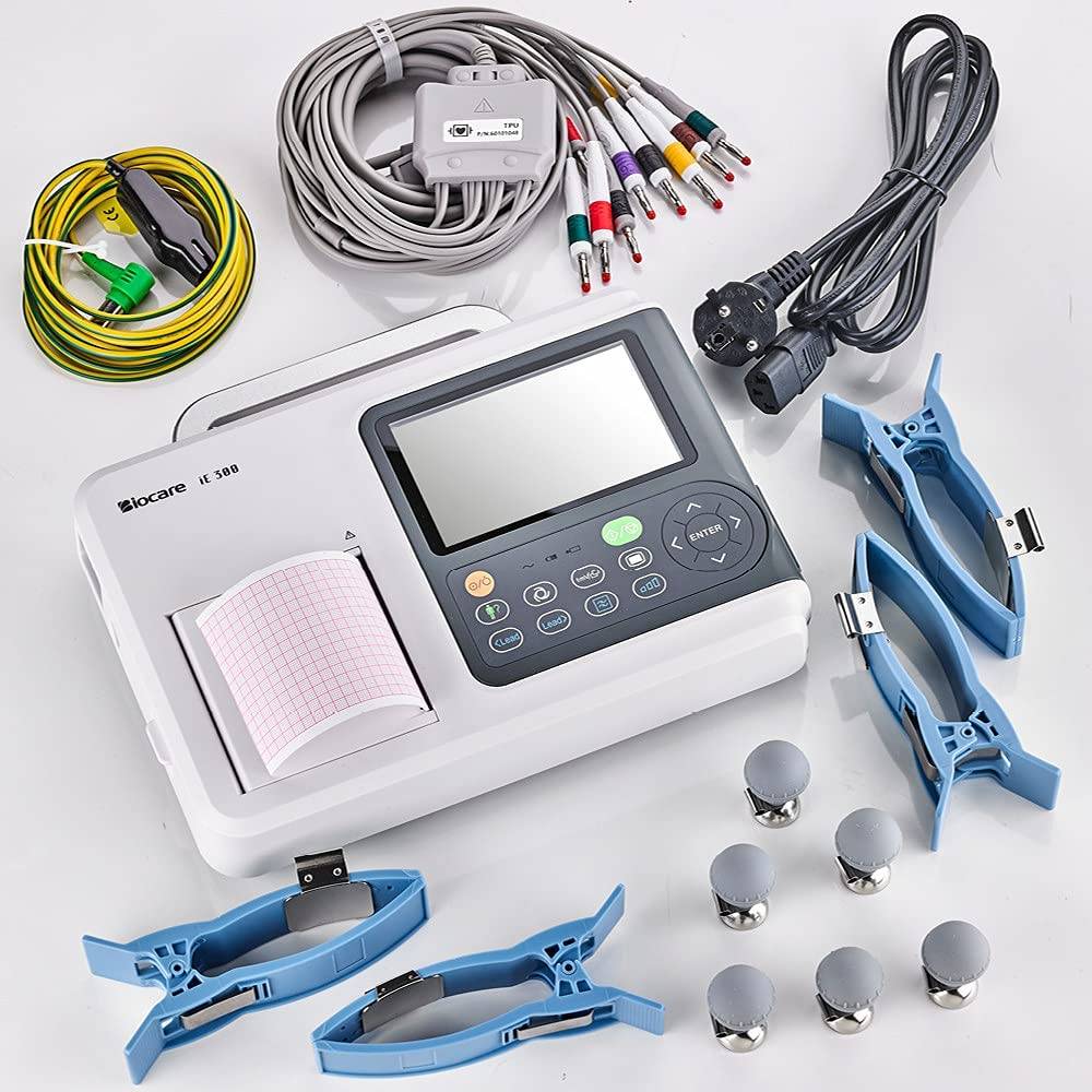 biocare ie300 ECG machine with accessories.jpg